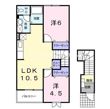 高島駅 徒歩20分 2階の物件間取画像